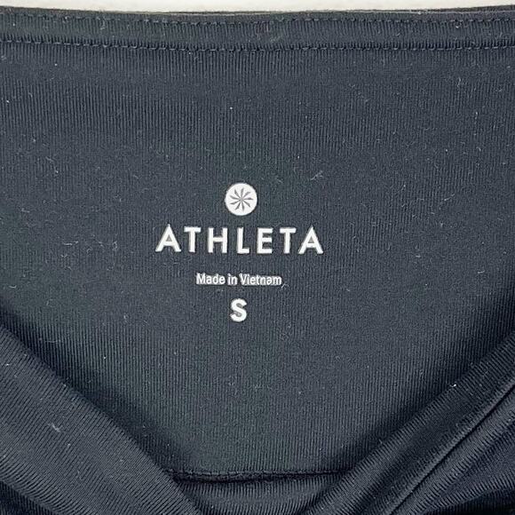 Athleta Leggings Ankle Zip Side Hip Pocket Small Solid Black - Picture 8 of 10